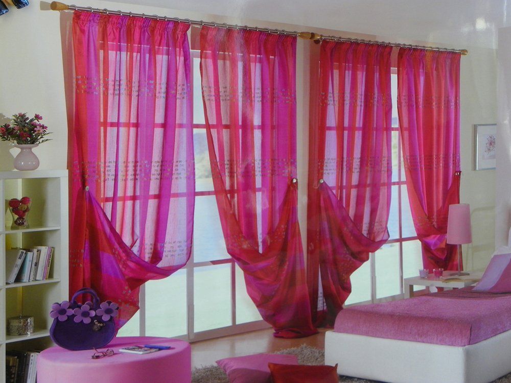 Tende rosa a pacchetto