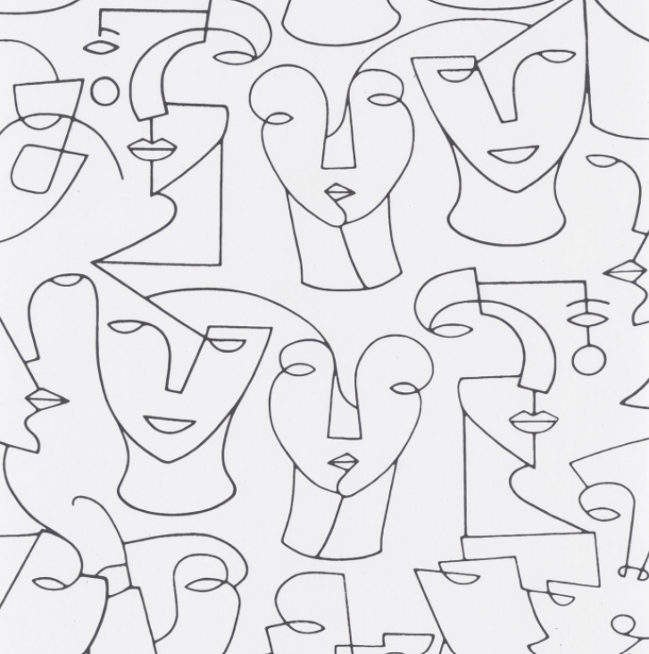 carta da parati volti