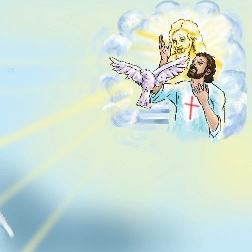 A man with a cross on his shirt is holding a bird