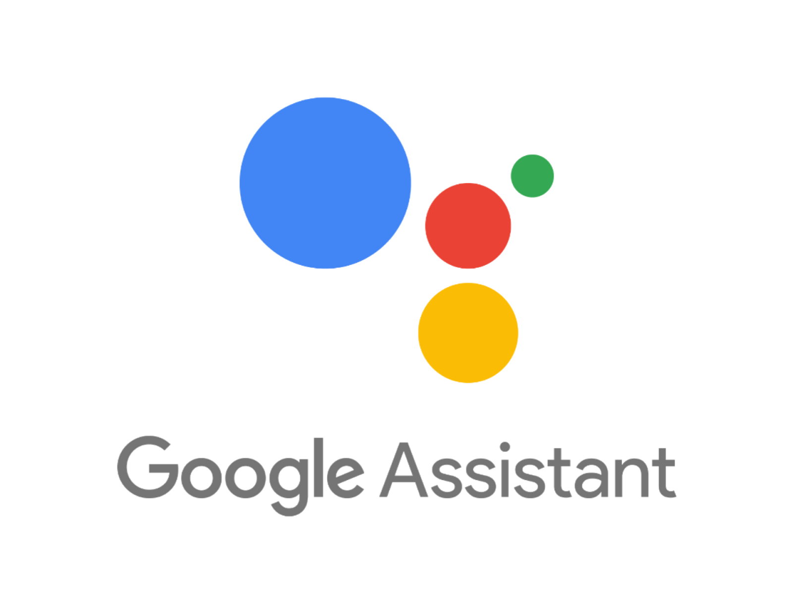 The google assistant logo is shown on a white background.
