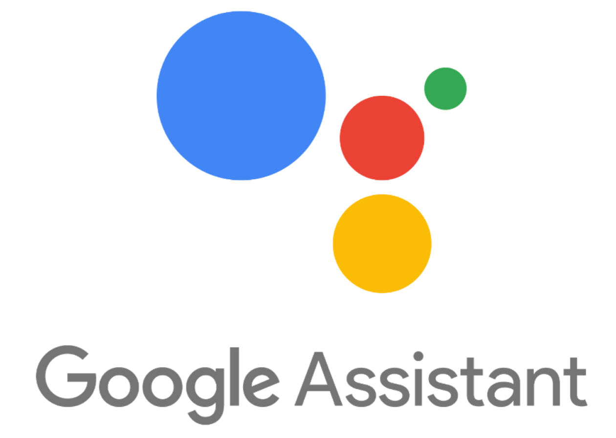 The google assistant logo is shown on a white background.