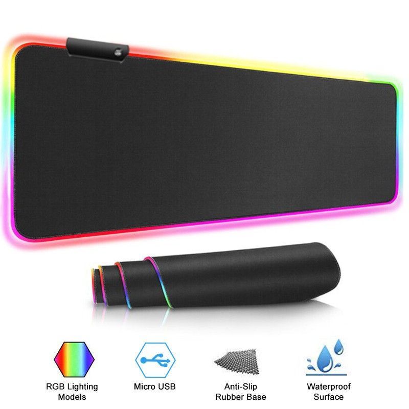 RGB彩色燈光變化 電競滑鼠墊 鼠標墊 超大滑鼠墊 滑鼠墊 LED滑鼠墊 鼠墊