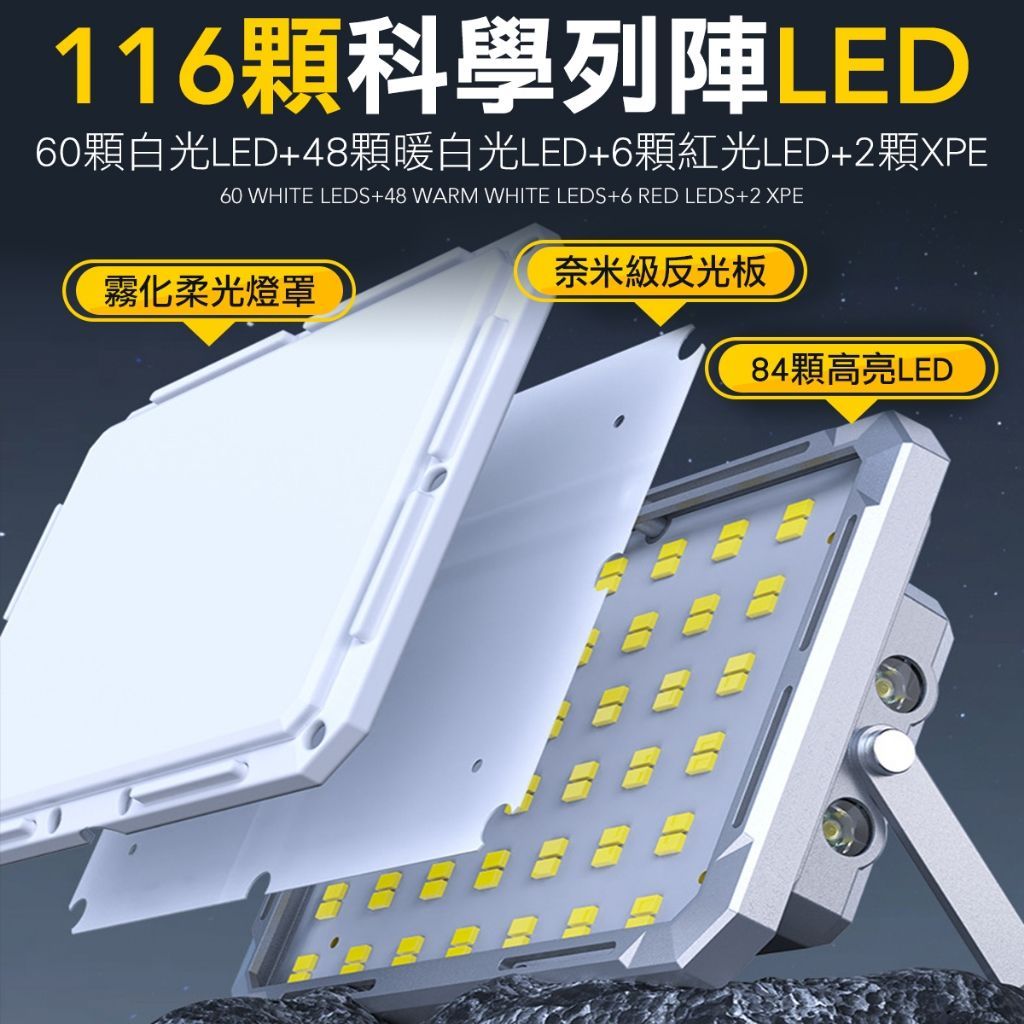 多功能LED強光燈 LED燈 露營燈 照明燈 工作燈 探照燈 手電筒 警示燈