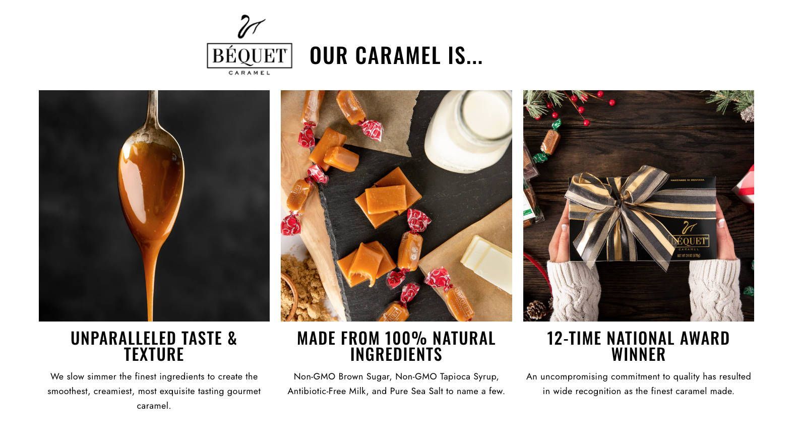 Bequet Confections -World's Best Caramel- Made In Montana