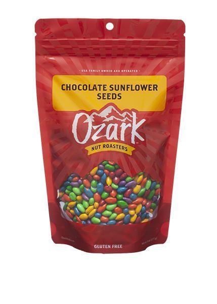 Ozark Nut Roasters Gourmet Chocolate Sunflower Seeds- Via Deva Sales