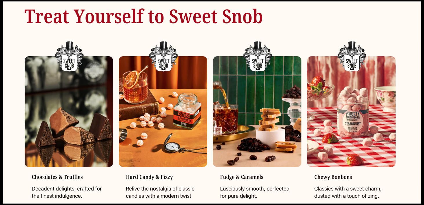 The Sweet Snob candy for grown-ups