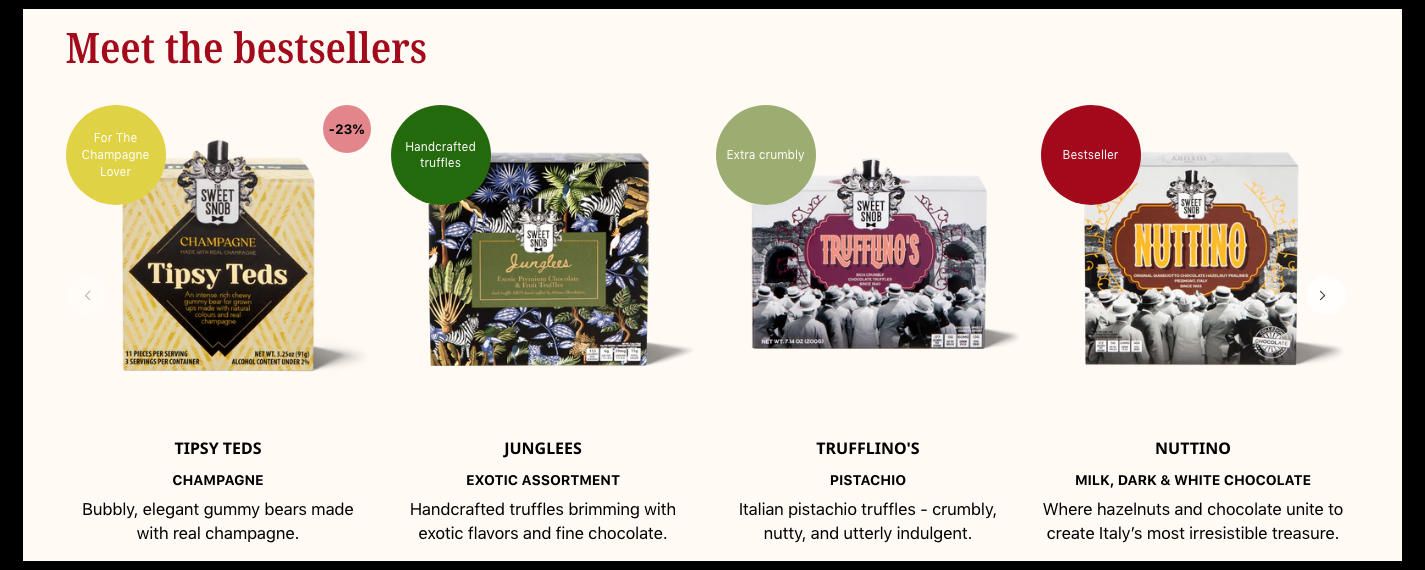The Sweet Snob candy for grown-ups