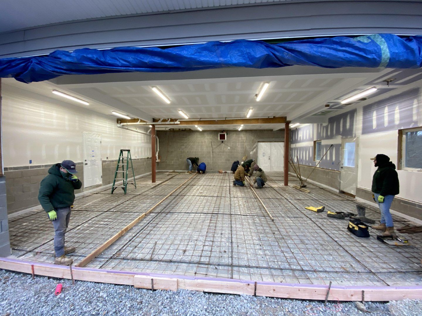 Before Garage Installation — Pennington, NJ — Cedar Creek Landscapes