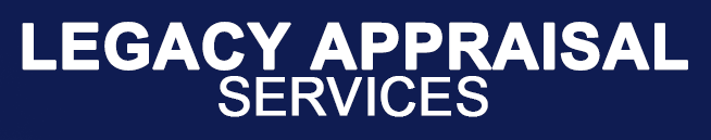 Legacy Appraisal Services, white text on a dark blue background.