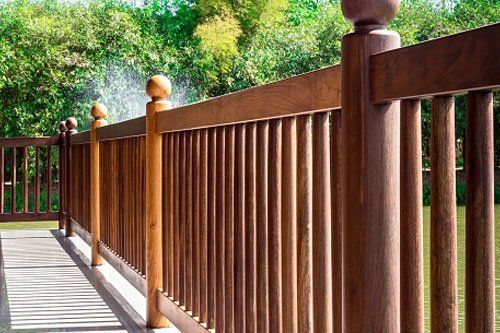 Beautiful Brown Modern Wood Fence — Atlanta, GA — West Georgia Fence Co