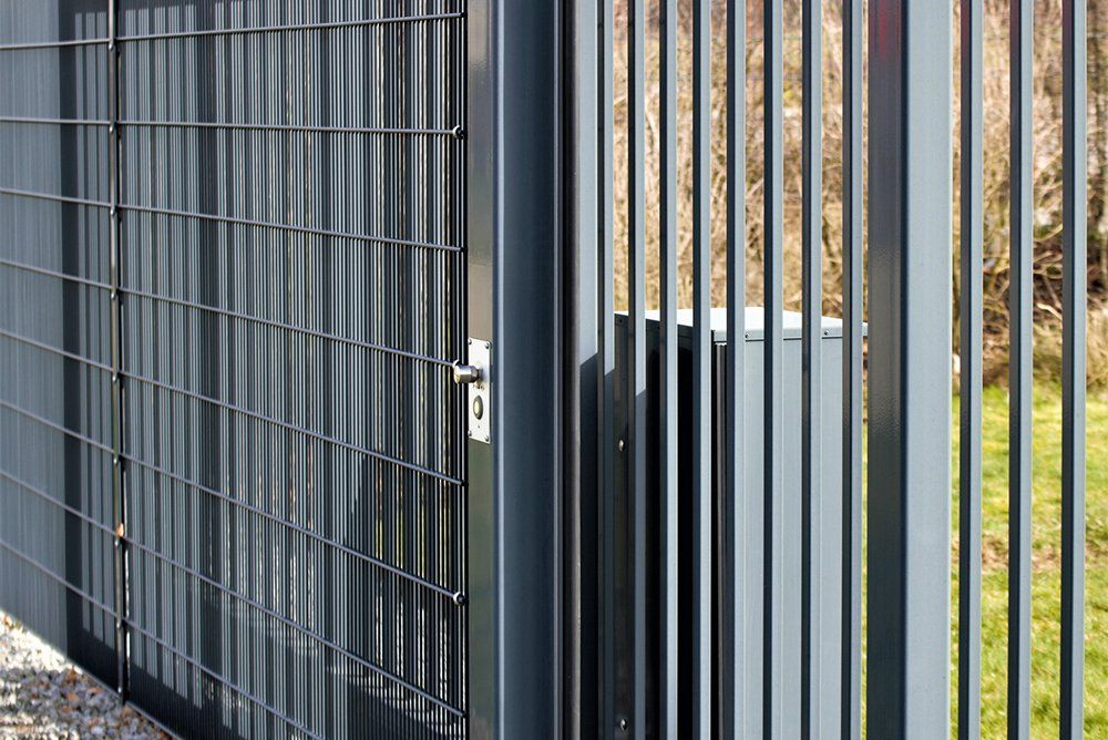 Modern Gray Metal Fence — Atlanta, GA — West Georgia Fence Co