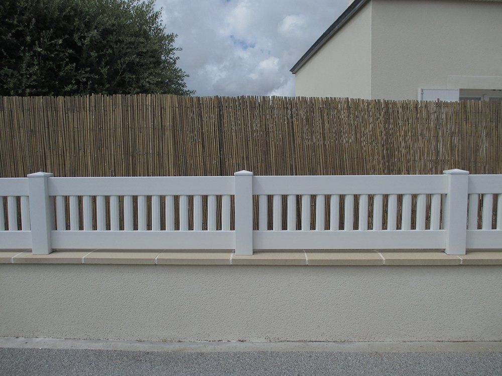 PVC Fence Mounted on a Wall Closed Garden — Atlanta, GA — West Georgia Fence Co