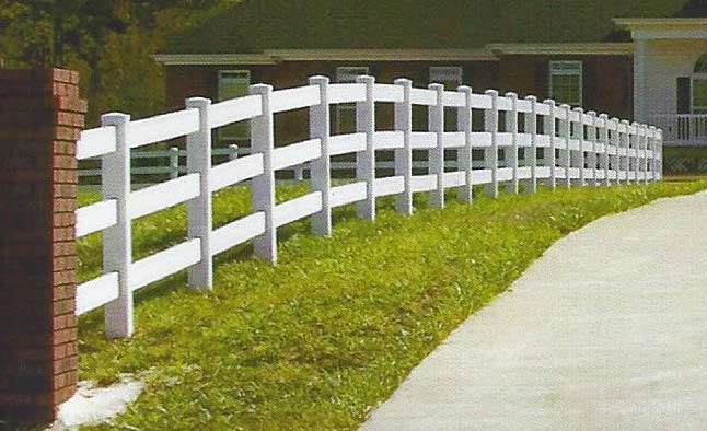 Classic White Fence Curved — Atlanta, GA — West Georgia Fence Co