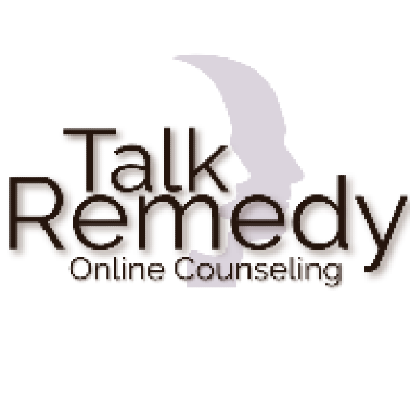 A logo for talk remedy online counseling.