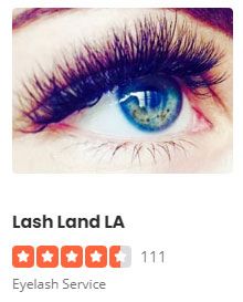 lash land LA yelp profile and reviews