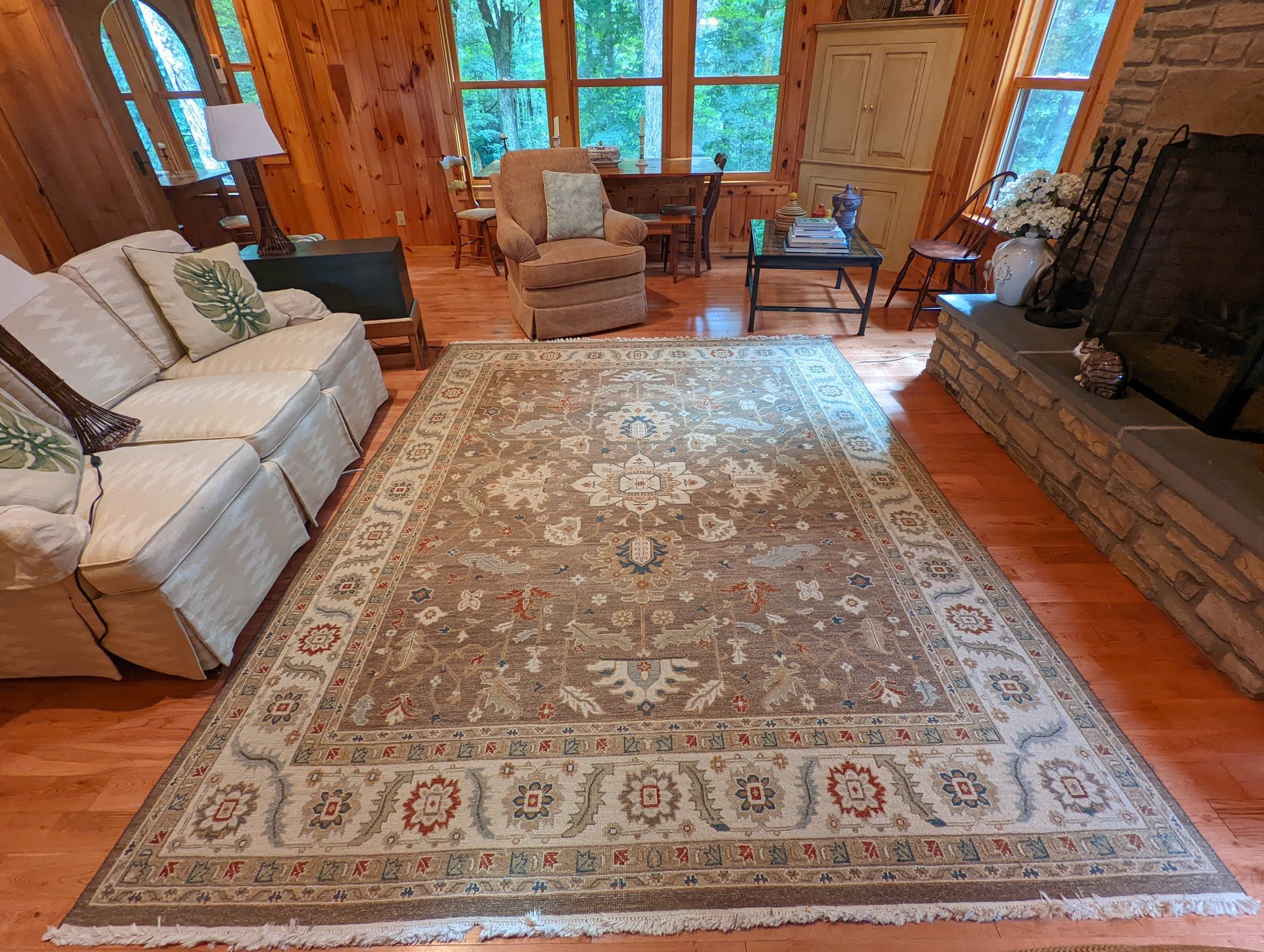 rug in wooden living room