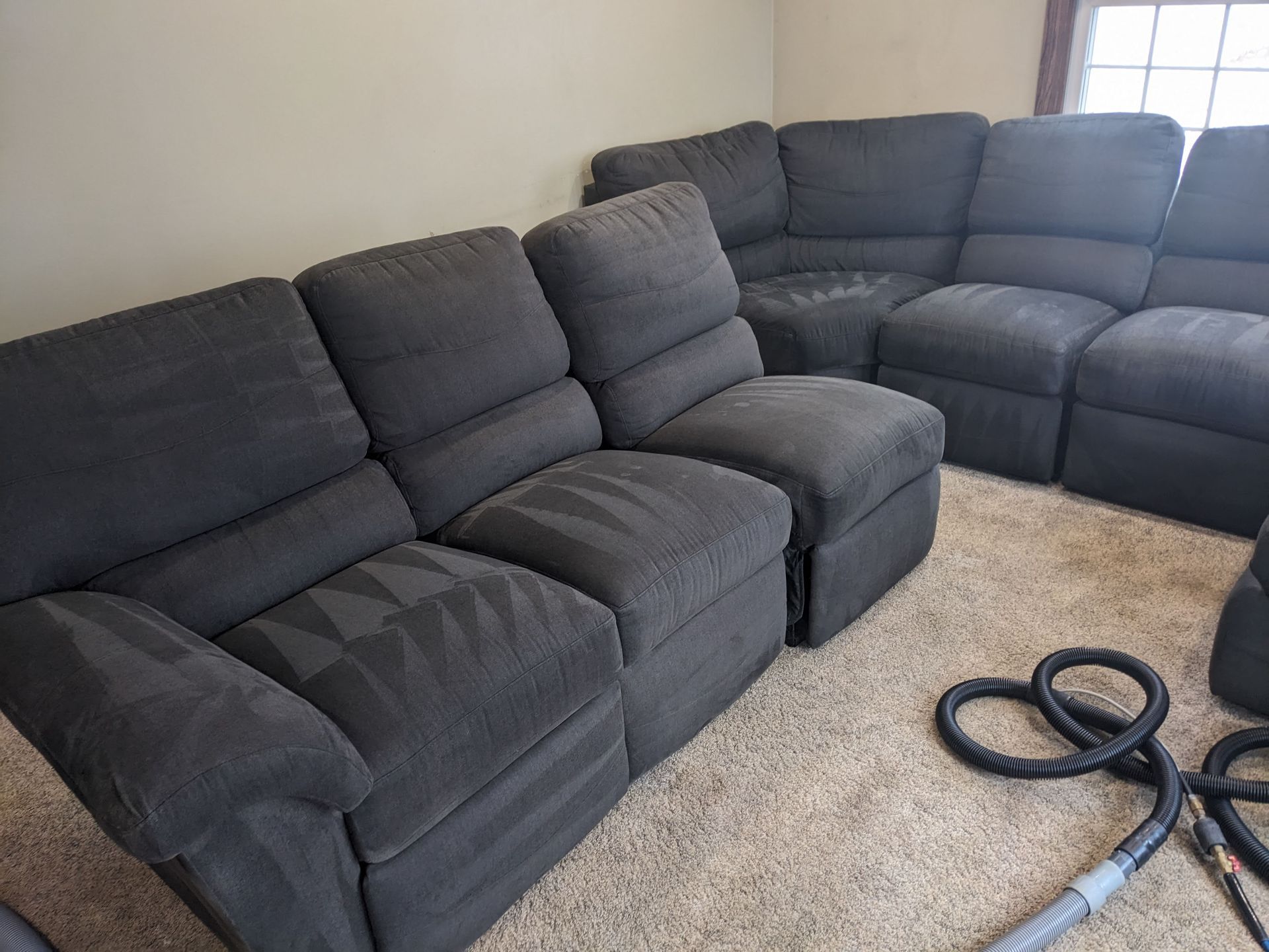 cleaned sectional couch
