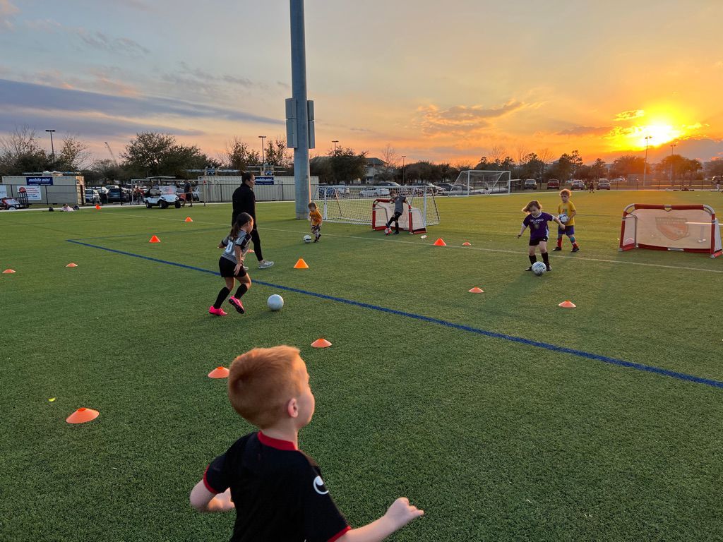 Space Coast United Soccer Rec kids playing soccer