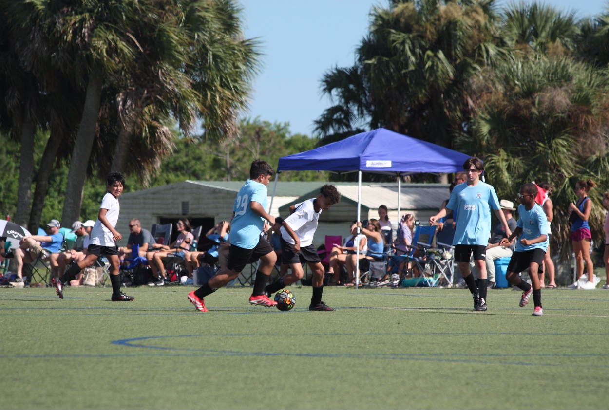 Space Coast United Soccer Rec kids playing soccer