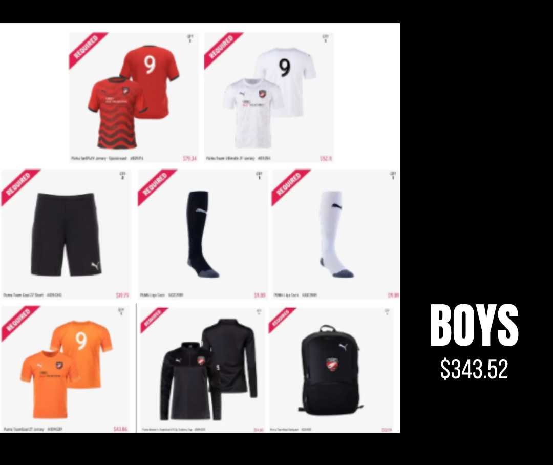Soccer apparel and gear for Space Coast United Soccer