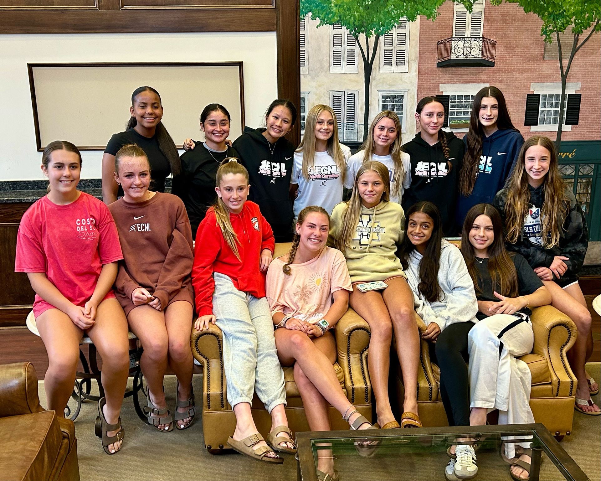 Children smiling on a school bus