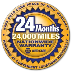24-Month / 24K-Mile NAPA Warranty | Mike's Garage