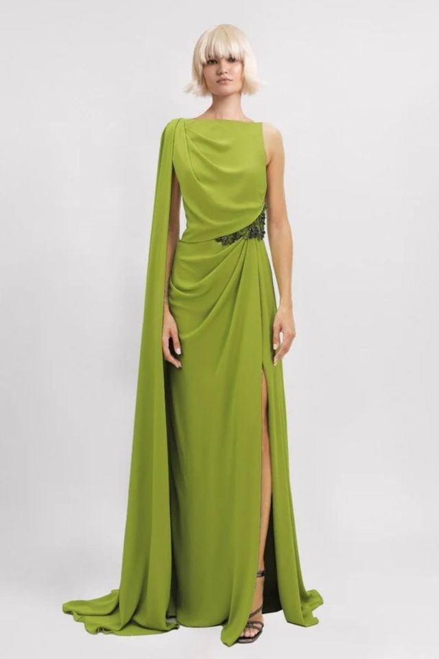 green emerald velvet dress Gemy Maalouf | Evening Dresses main image 0