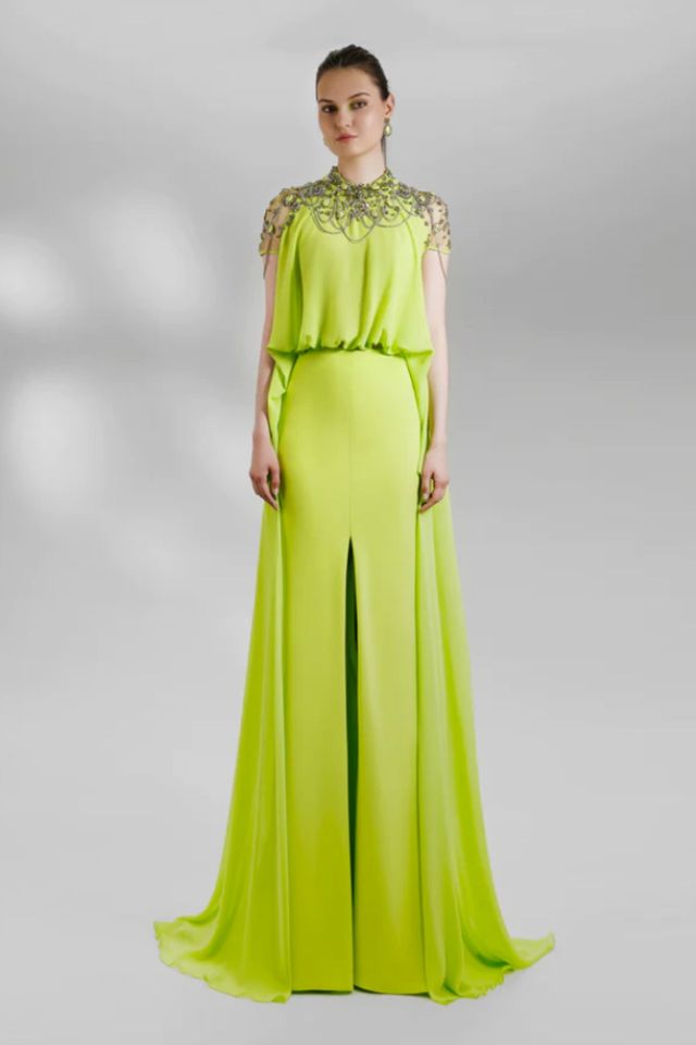 green emerald velvet dress Cowl-Neck Draped Dress