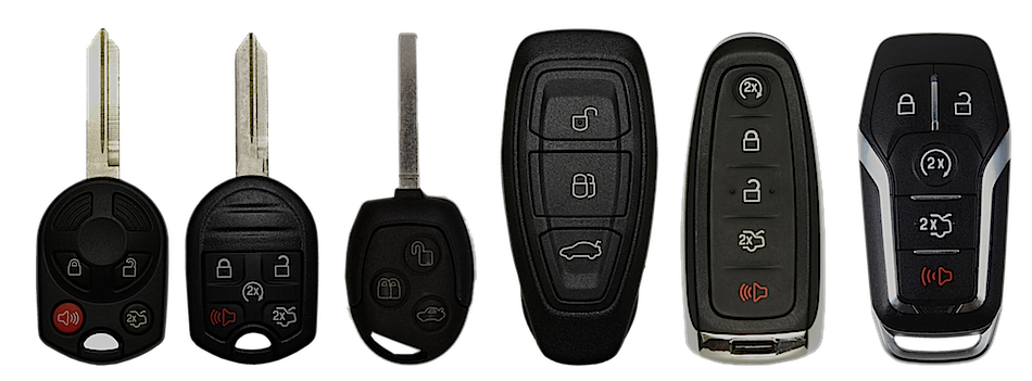 There are many different types of car keys and remotes.