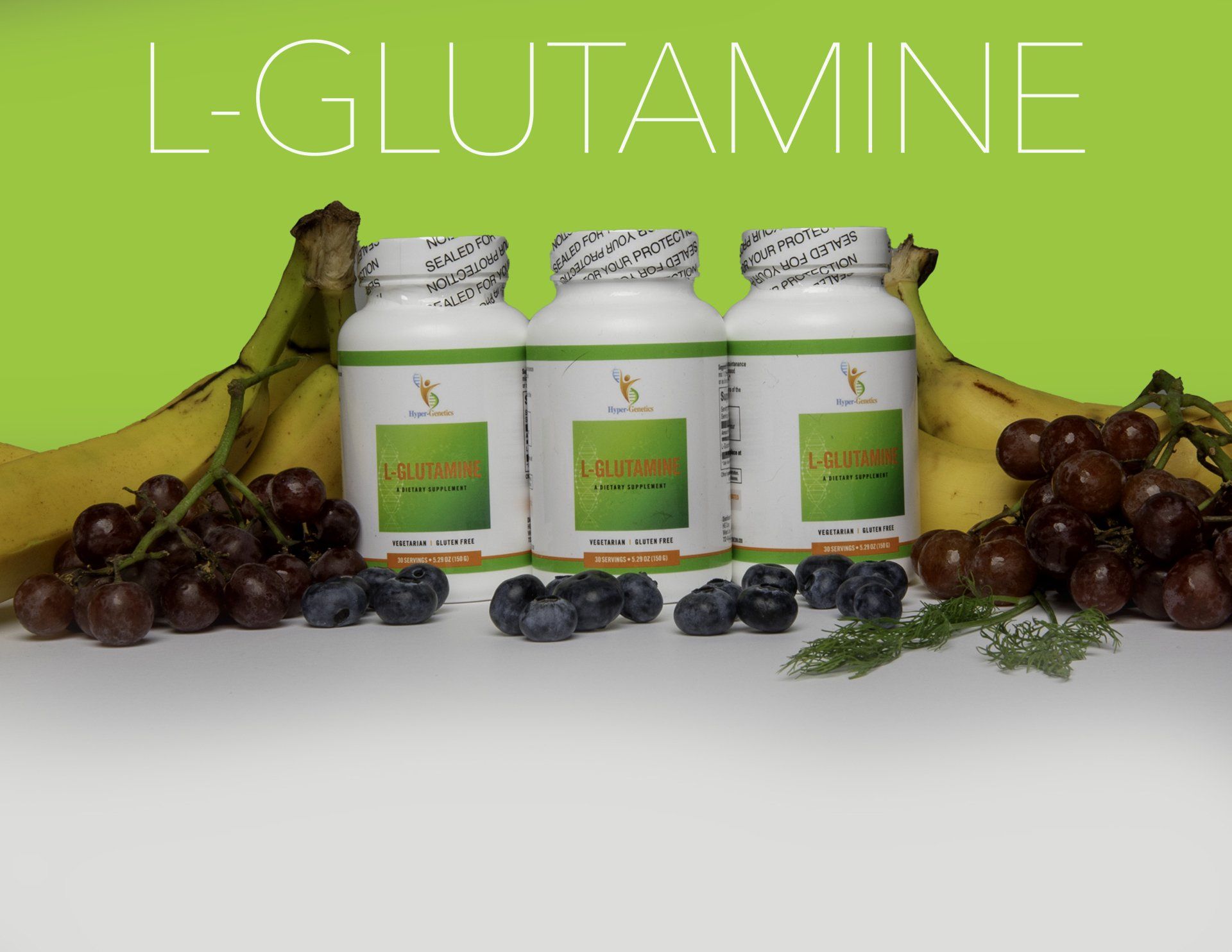L-Glutamine Supplements Three Bottle — West Long Branch, NJ — Hyper-Genetics