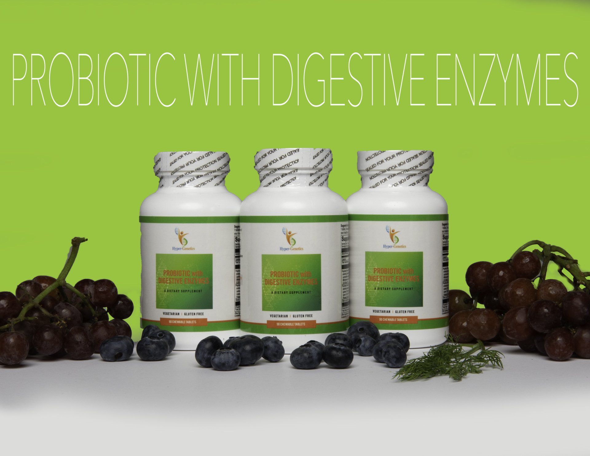 Probiotic with Digestive Enzymes Three Bottle — West Long Branch, NJ — Hyper-Genetics