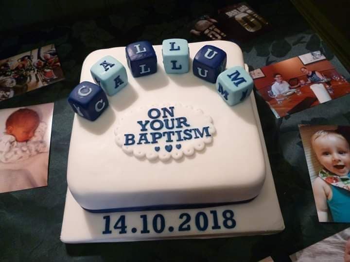 baptism christening cake building blocks