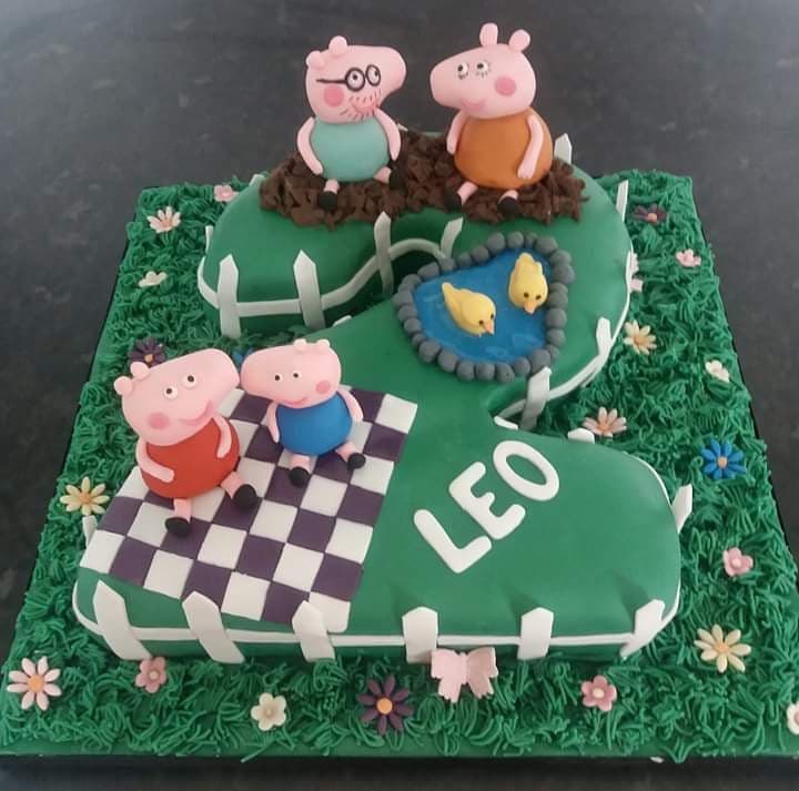 Peppa pig birthday cake