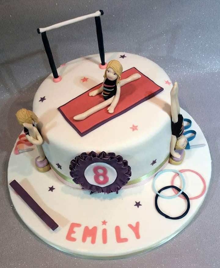 Gymnastics birthday cake