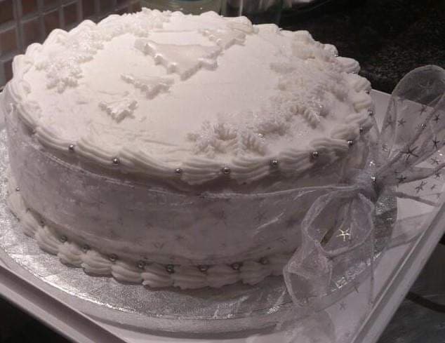 Christmas cake pearl trees glitter