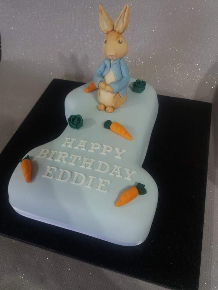 Peter rabbit cake number 1 children's cake