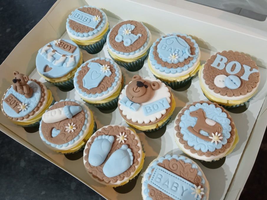 baby shower cupcakes boy