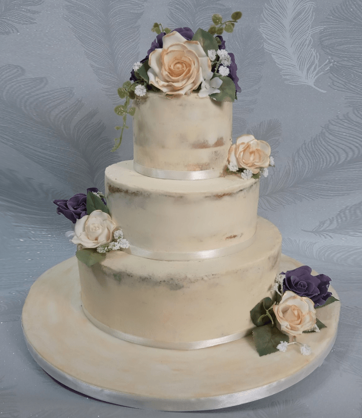 Semi Naked wedding cake