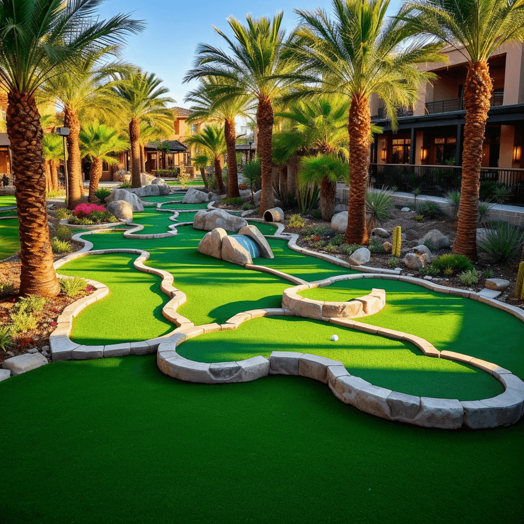 Artificial turf mini golf course in Arizona