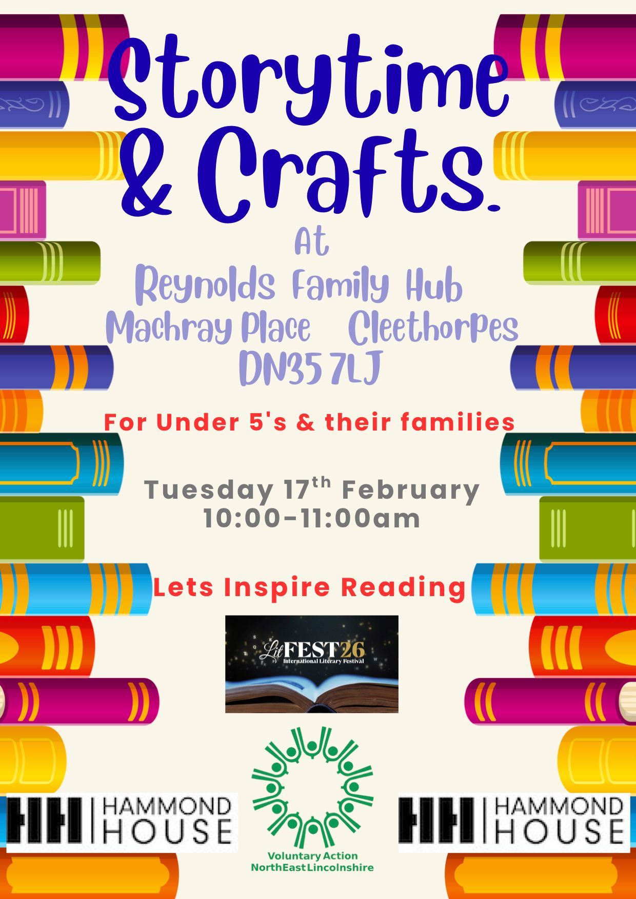 Storytime & Crafts  at Reynolds Family Hub

FREE
