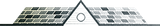 Abstract house roof design with color tiles and a circle detail.