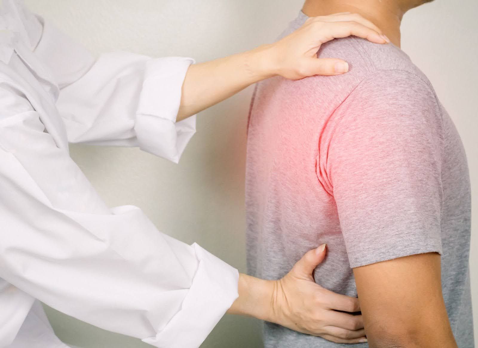 a doctor examining