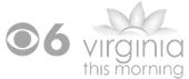 A black and white logo for cbs virginia this morning