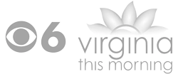A black and white logo for cbs virginia this morning