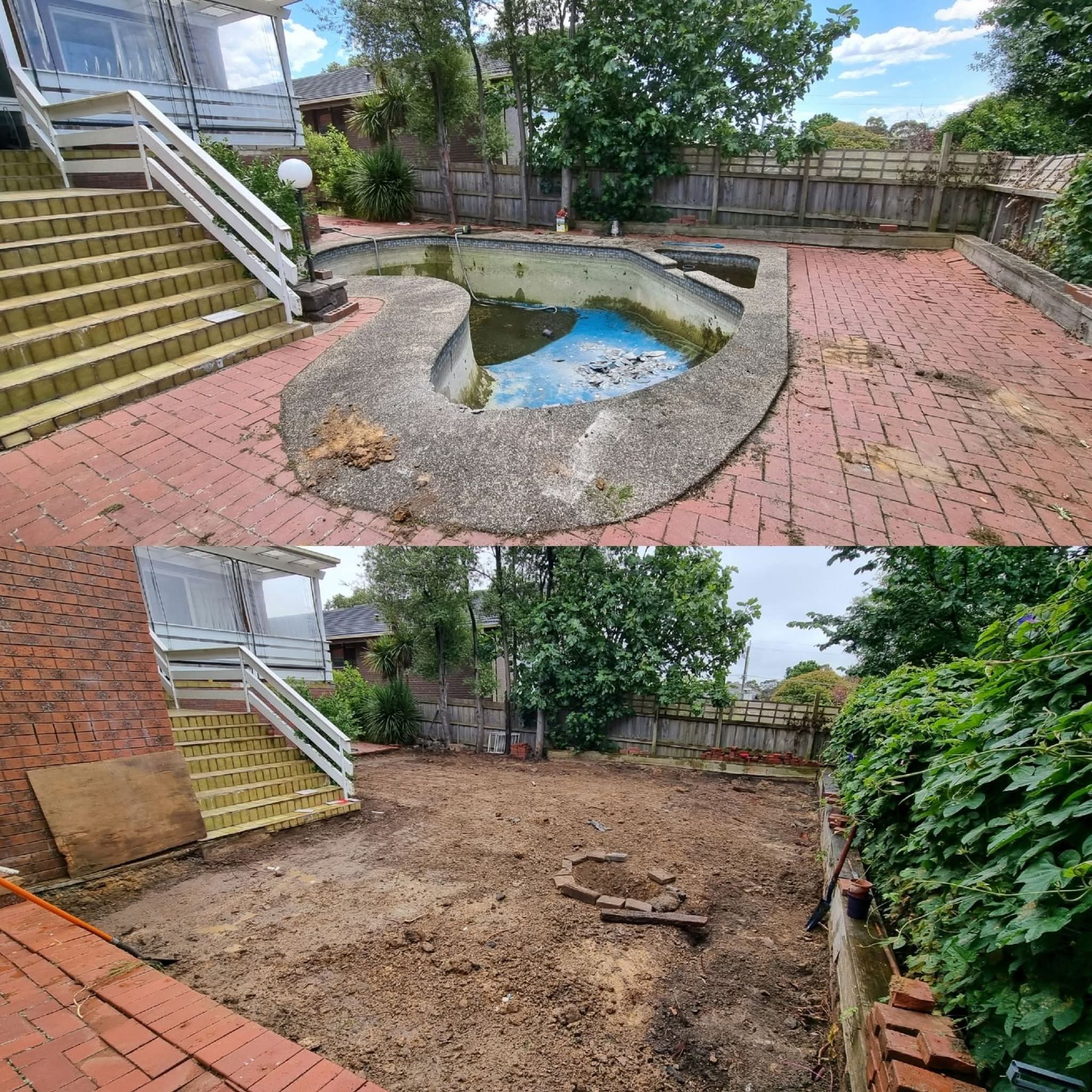  Backyard Pool And Yard Cleared Of Pool