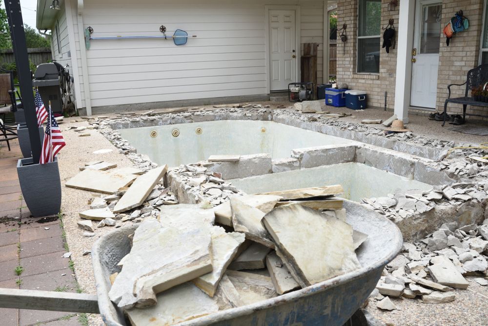 Swimming Pool Being Demolished — All Over Pool Removals in Chadstone, VIC