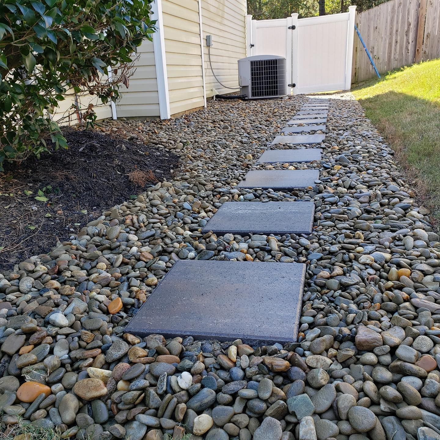 Concrete Walkway surrounded with stone pebbles — West Columbia, SC