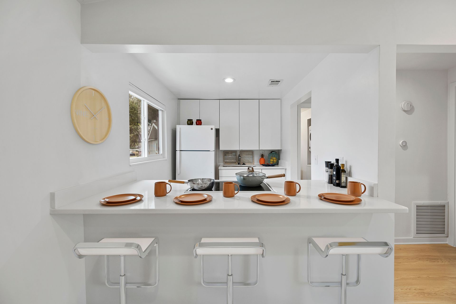Kitchen at The Hale Nani Apartments in Neptune Beach, Florida.
