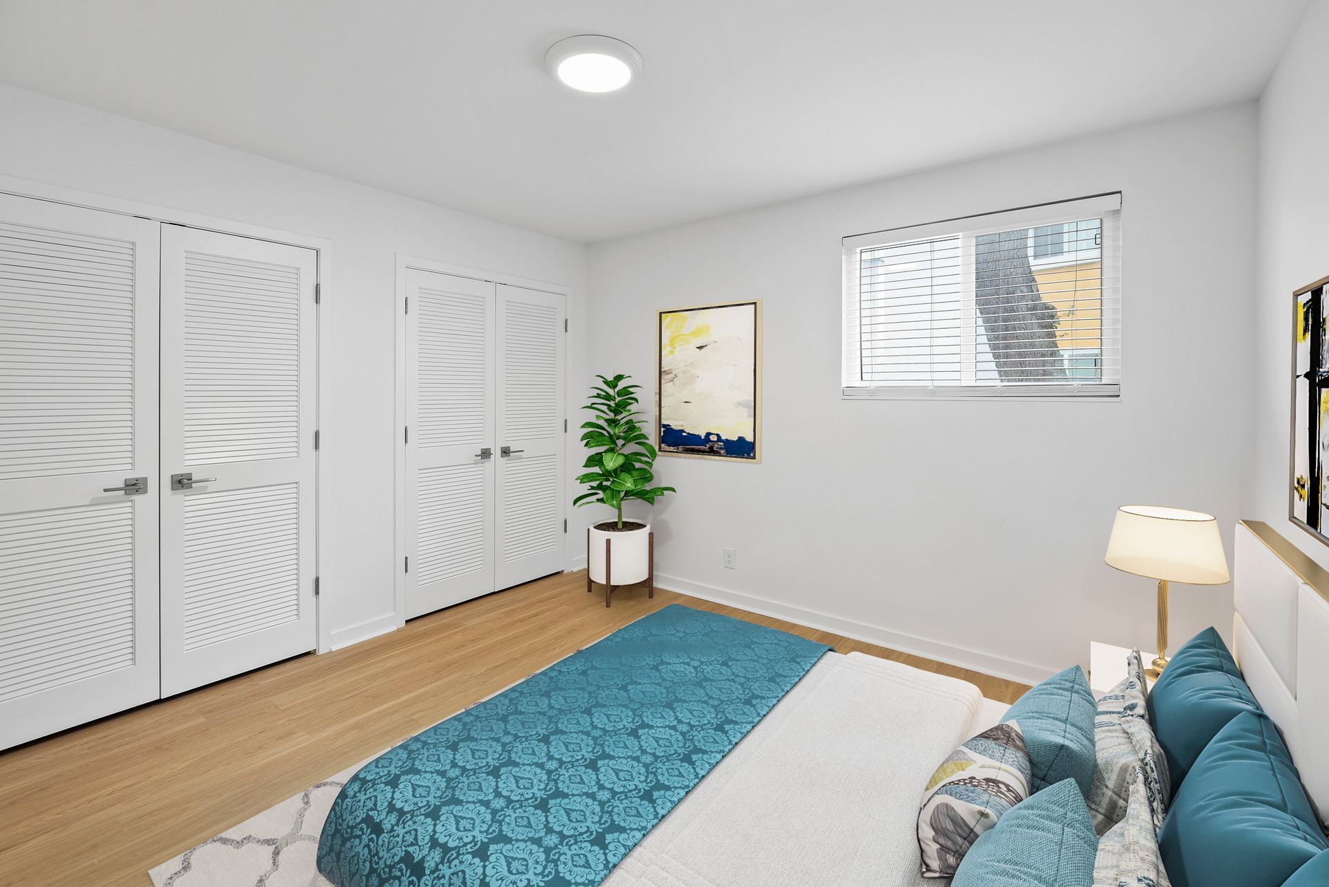 Bedroom at The Hale Nani Apartments in Neptune Beach, Florida.