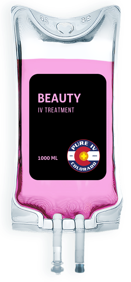 It looks like a beauty package with a pink liquid in it.